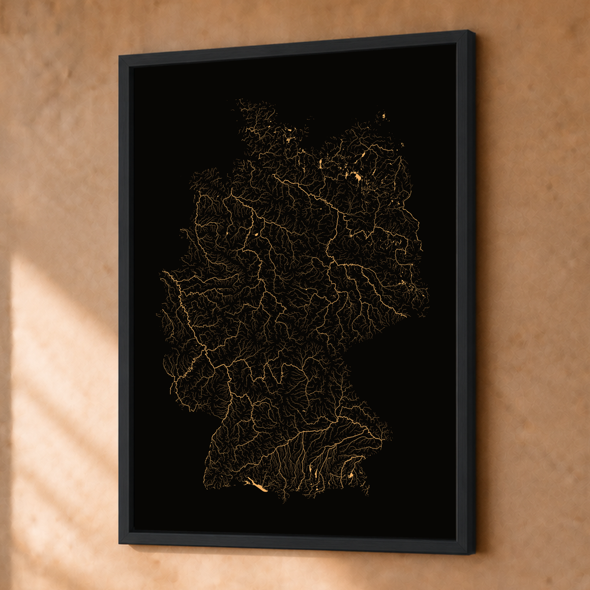 Beautiful Rivers — Alemanha — Cobre, Fine art emoldurado · 30 × 40 cm, Preto · Sem margem