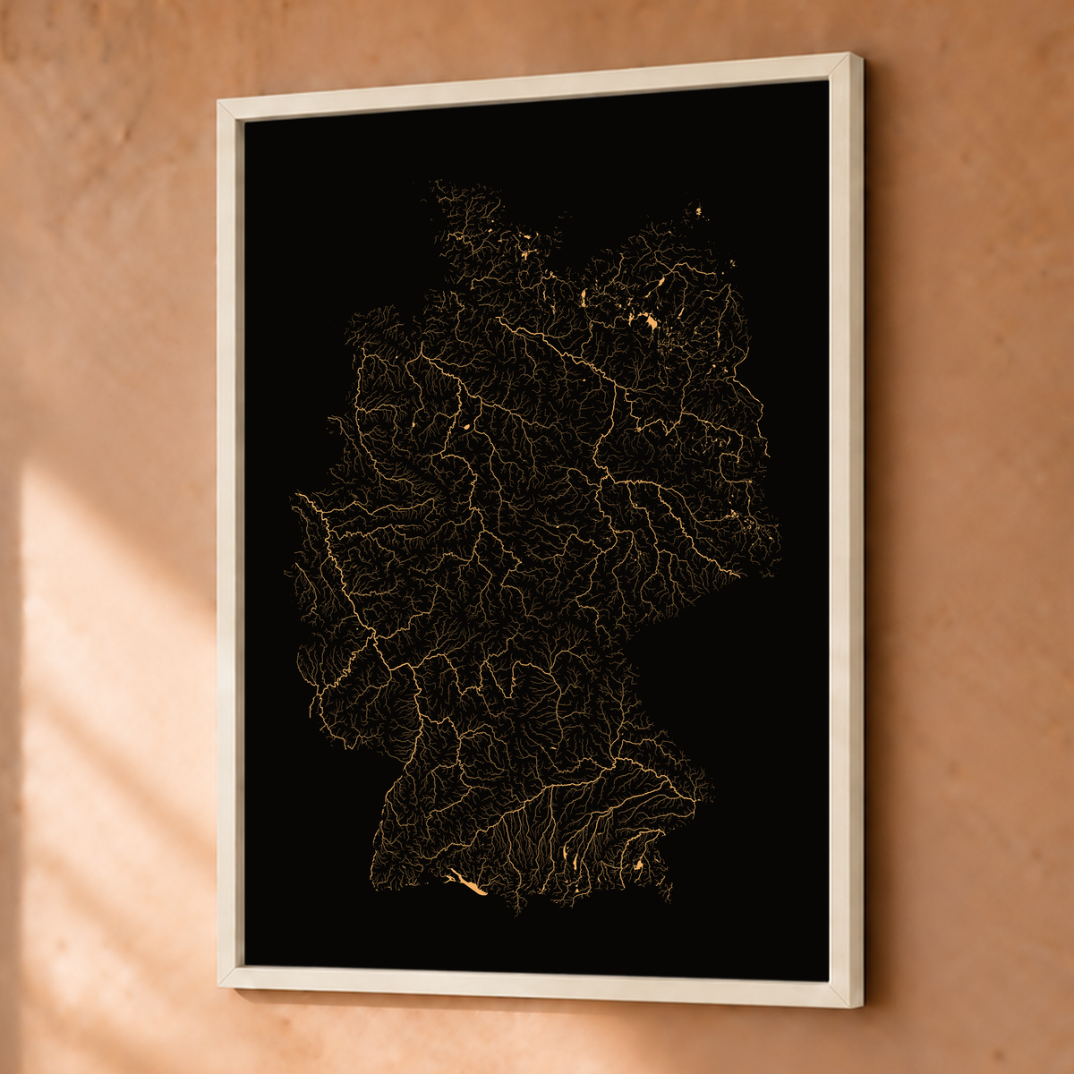 Beautiful Rivers — Alemanha — Cobre, Fine art emoldurado · 30 × 40 cm, Branco · Sem margem