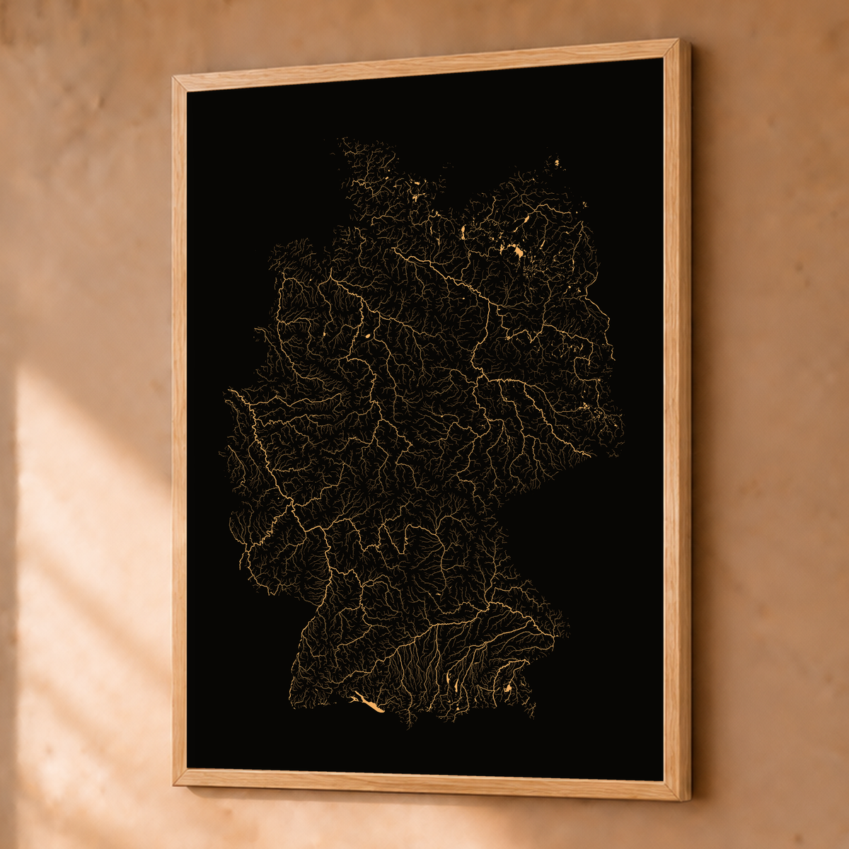 Beautiful Rivers — Alemanha — Cobre, Fine art emoldurado · 45 × 60 cm, Natural · Sem margem