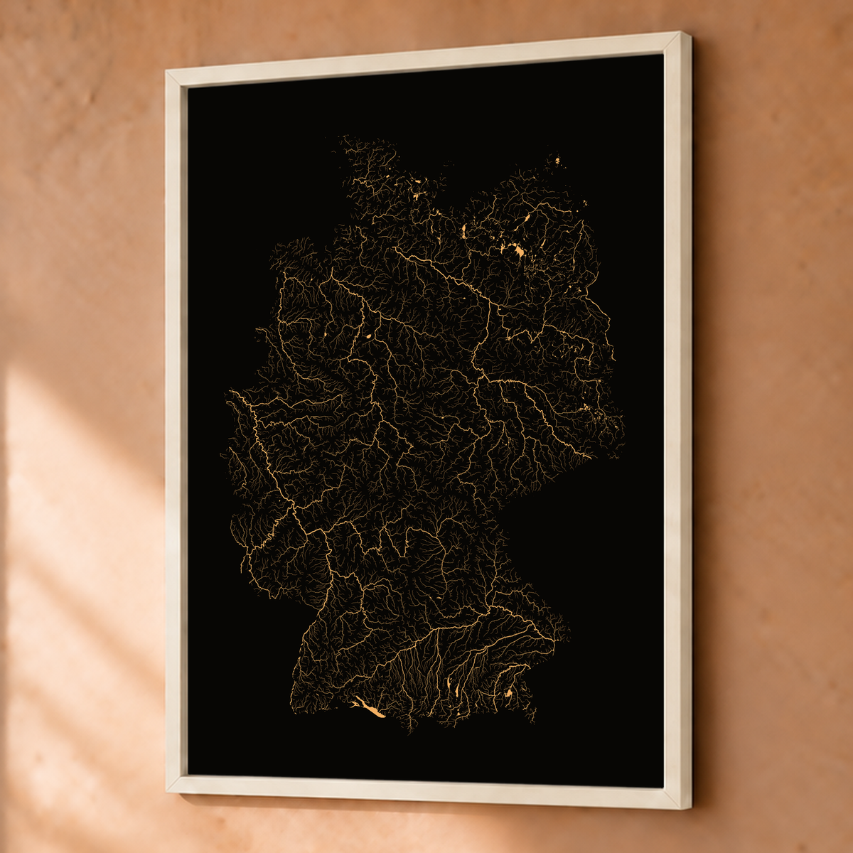 Beautiful Rivers — Alemanha — Cobre, Fine art emoldurado · 45 × 60 cm, Branco · Sem margem