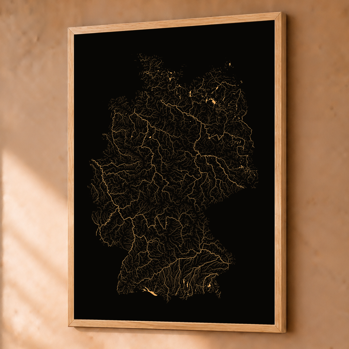 Beautiful Rivers — Alemanha — Cobre, Fine art emoldurado · 60 × 80 cm, Natural · Sem margem