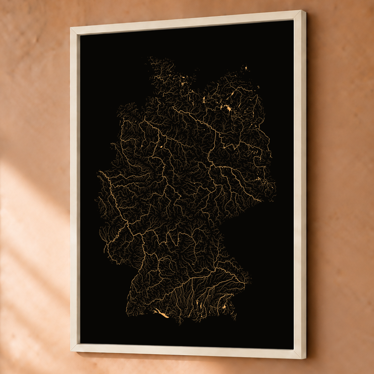 Beautiful Rivers — Alemanha — Cobre, Fine art emoldurado · 60 × 80 cm, Branco · Sem margem