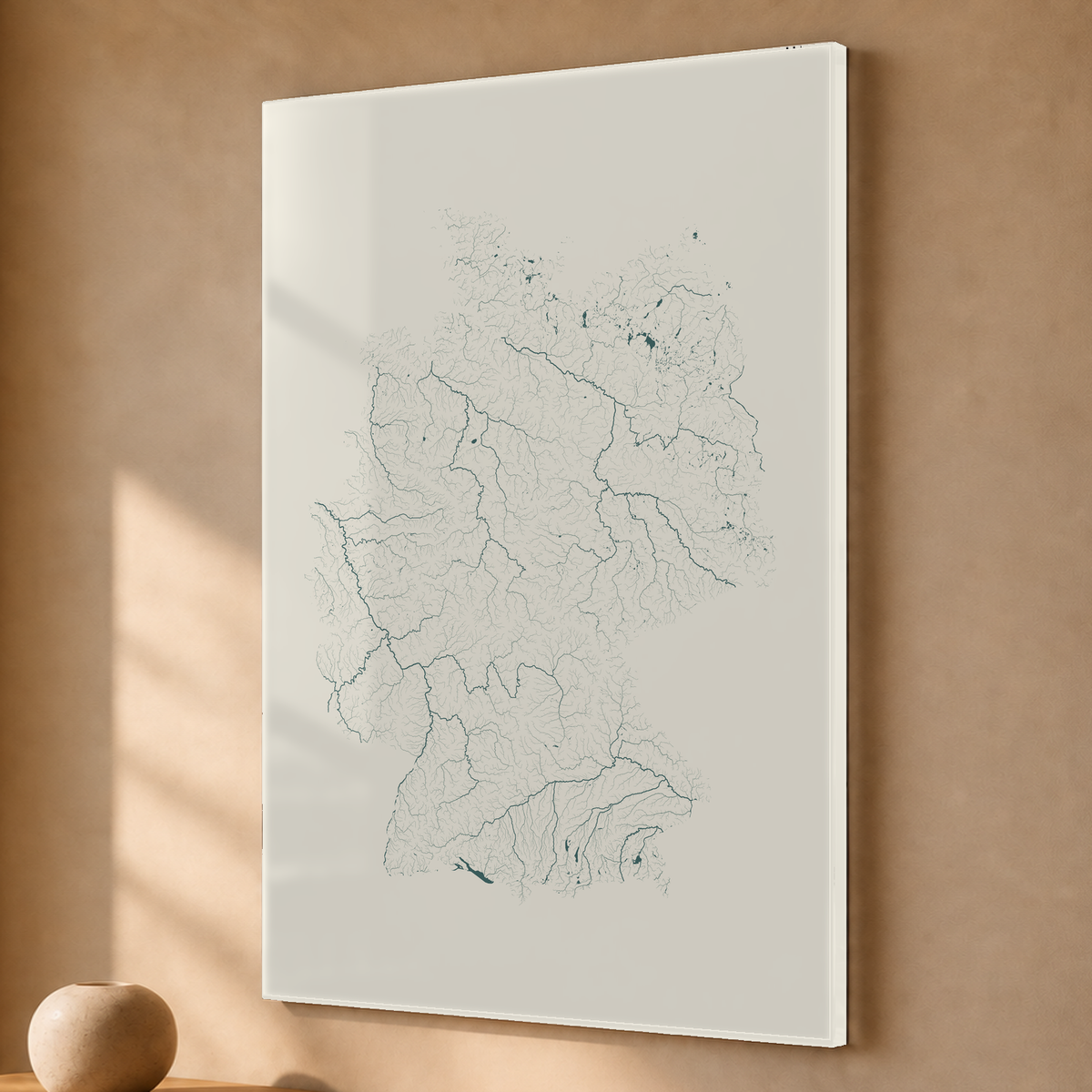 Beautiful Rivers — Alemanha — Natural e luminosa, Acrílico · 40 × 60 cm, Sem margem