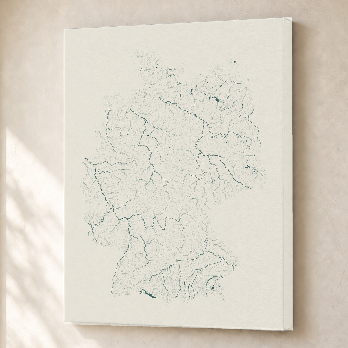 Beautiful Rivers — Alemanha — Natural e luminosa, Canvas · 45 × 60 cm, Sem margem
