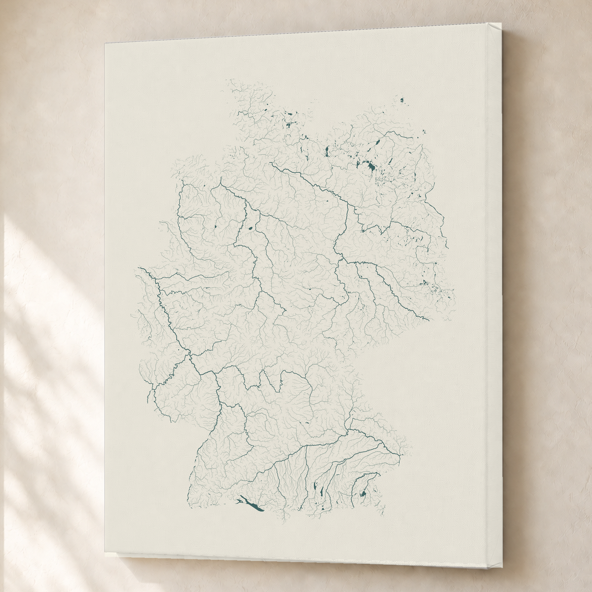 Beautiful Rivers — Alemanha — Natural e luminosa, Canvas · 60 × 80 cm, Sem margem