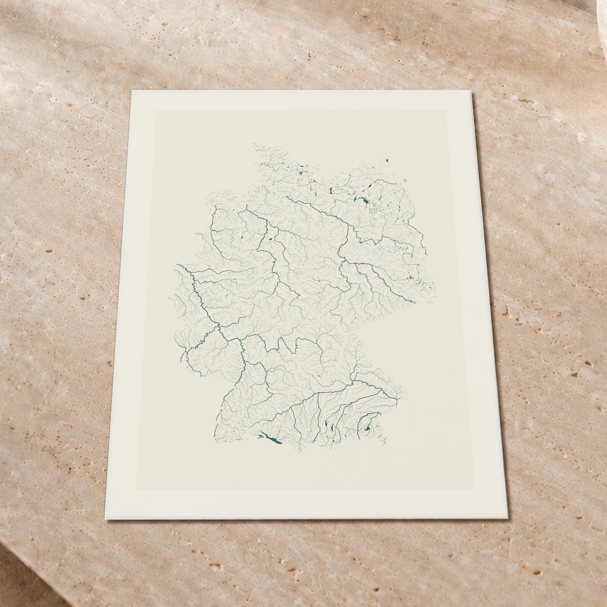 Beautiful Rivers — Alemanha — Natural e luminosa, Impressão fine art · 45 × 60 cm, Margem branca