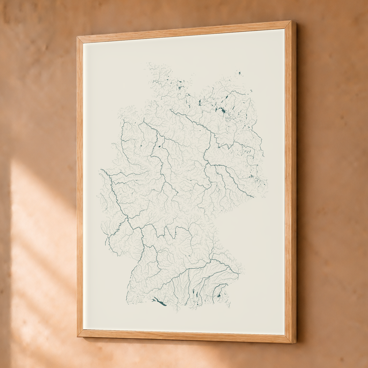 Beautiful Rivers — Alemanha — Natural e luminosa, Fine art emoldurado · 30 × 40 cm, Natural · Sem margem