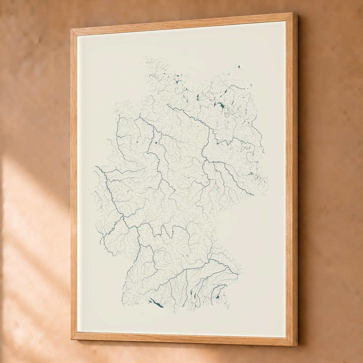 Beautiful Rivers — Alemanha — Natural e luminosa, Fine art emoldurado · 60 × 80 cm, Natural · Sem margem