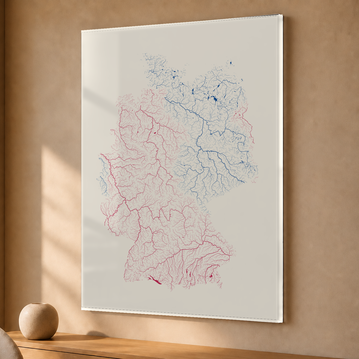 Beautiful Rivers — Alemanha — Risografia, Acrílico · 30 × 40 cm, Sem margem