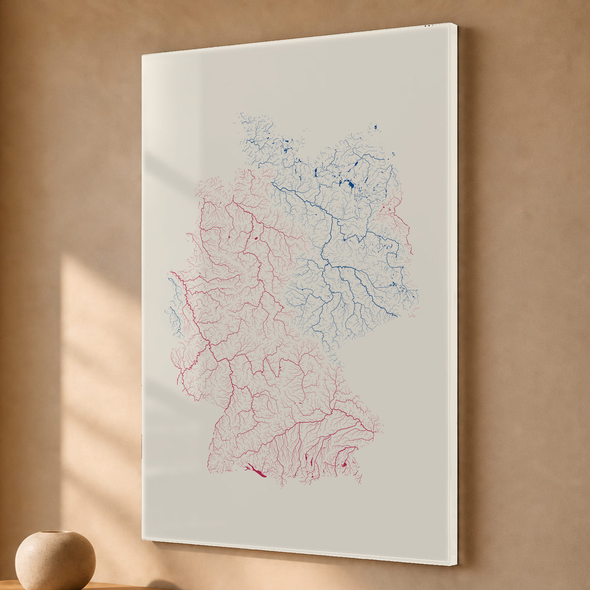 Beautiful Rivers — Alemanha — Risografia, Acrílico · 40 × 60 cm, Sem margem