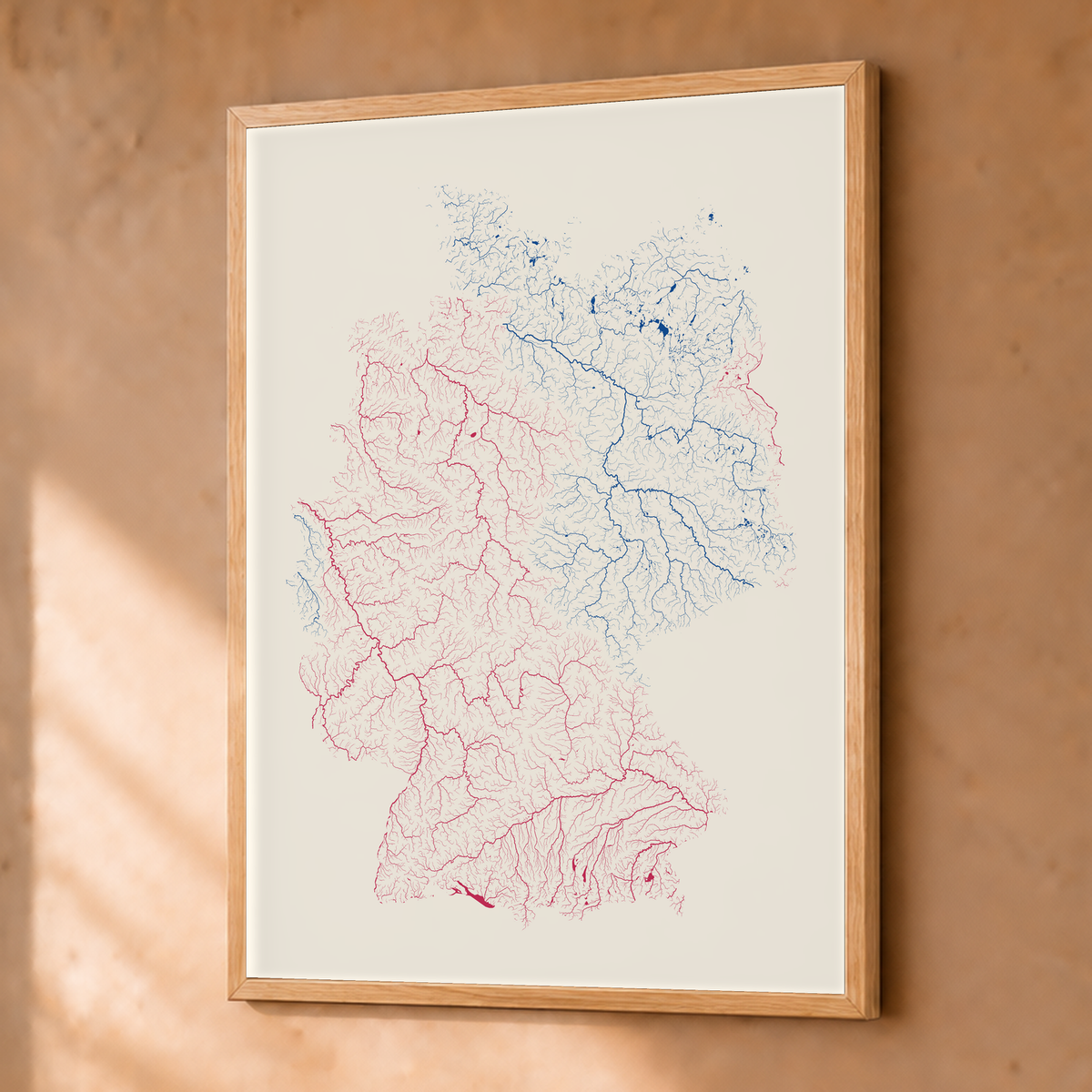 Beautiful Rivers — Alemanha — Risografia, Fine art emoldurado · 30 × 40 cm, Natural · Sem margem