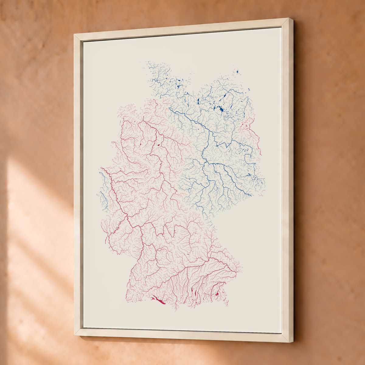 Beautiful Rivers — Alemanha — Risografia, Fine art emoldurado · 30 × 40 cm, Branco · Sem margem