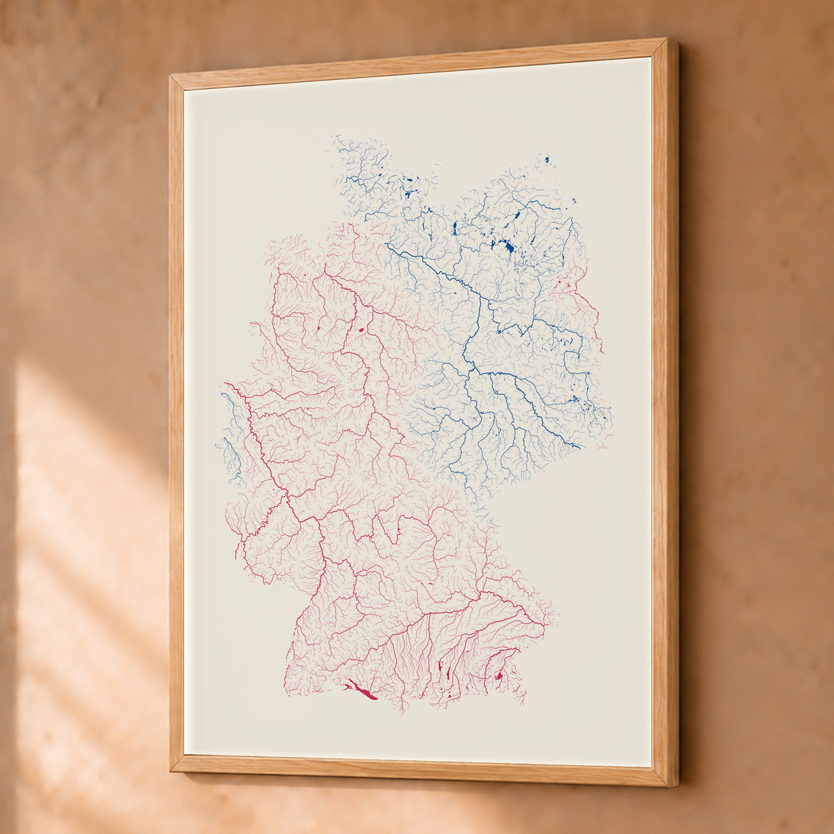 Beautiful Rivers — Alemanha — Risografia, Fine art emoldurado · 45 × 60 cm, Natural · Sem margem