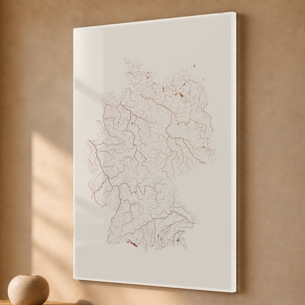 Beautiful Rivers — Alemanha — Terracota e areia, Acrílico · 40 × 60 cm, Sem margem