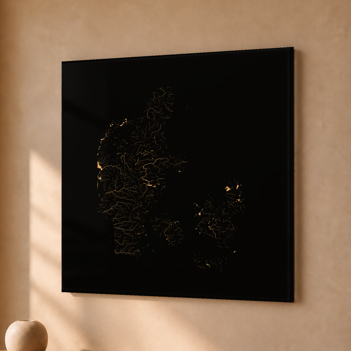 Beautiful Rivers — Dinamarca — Cobre, Acrílico · 30 × 30 cm, Sem margem