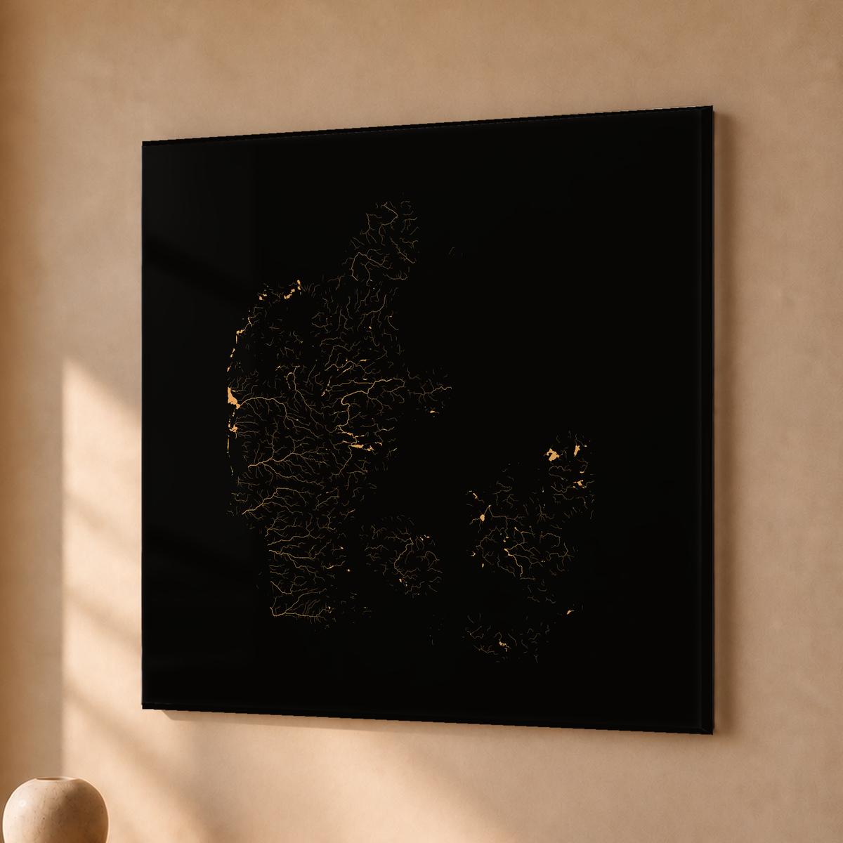 Beautiful Rivers — Dinamarca — Cobre, Acrílico · 50 × 50 cm, Sem margem