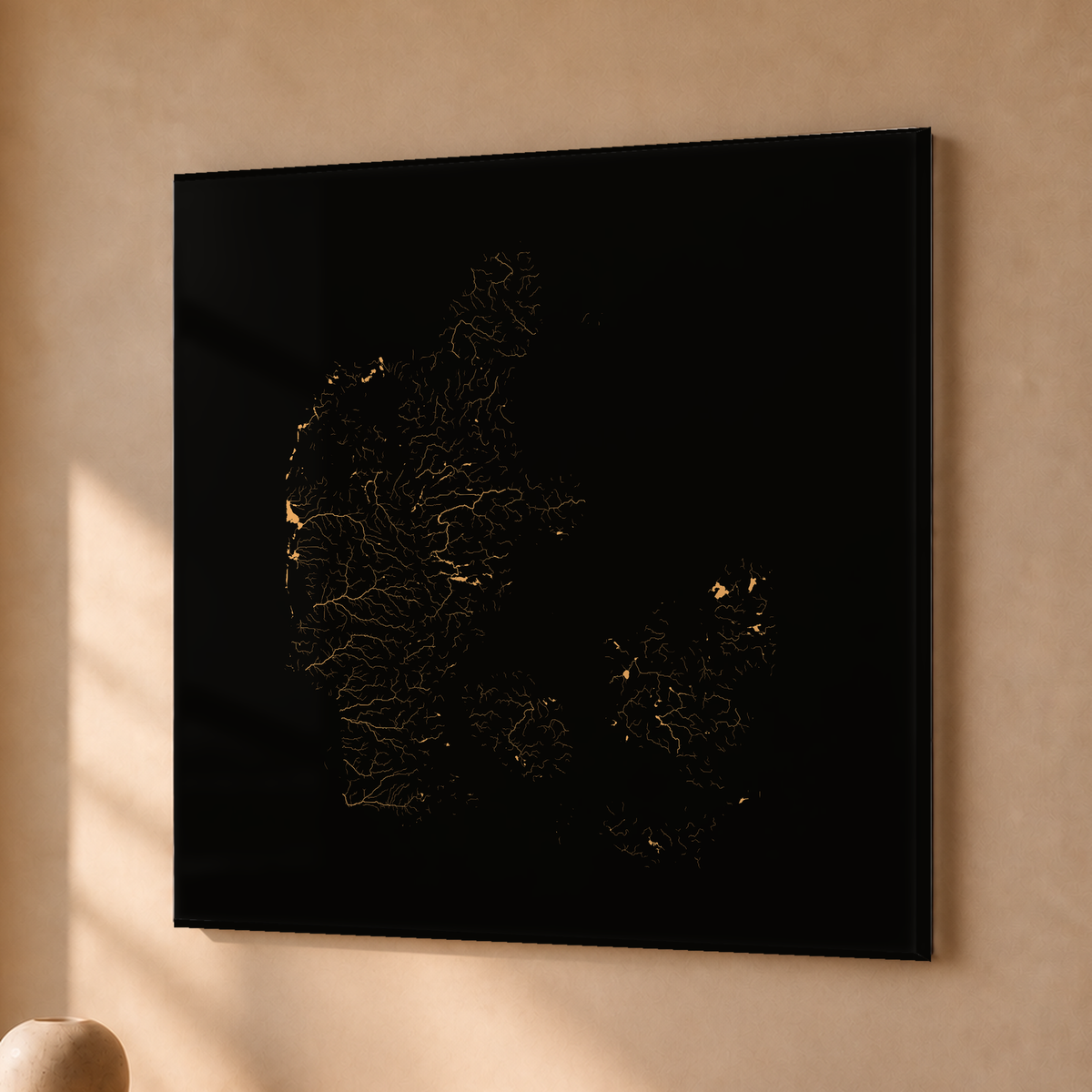 Beautiful Rivers — Dinamarca — Cobre, Acrílico · 76 × 76 cm, Sem margem