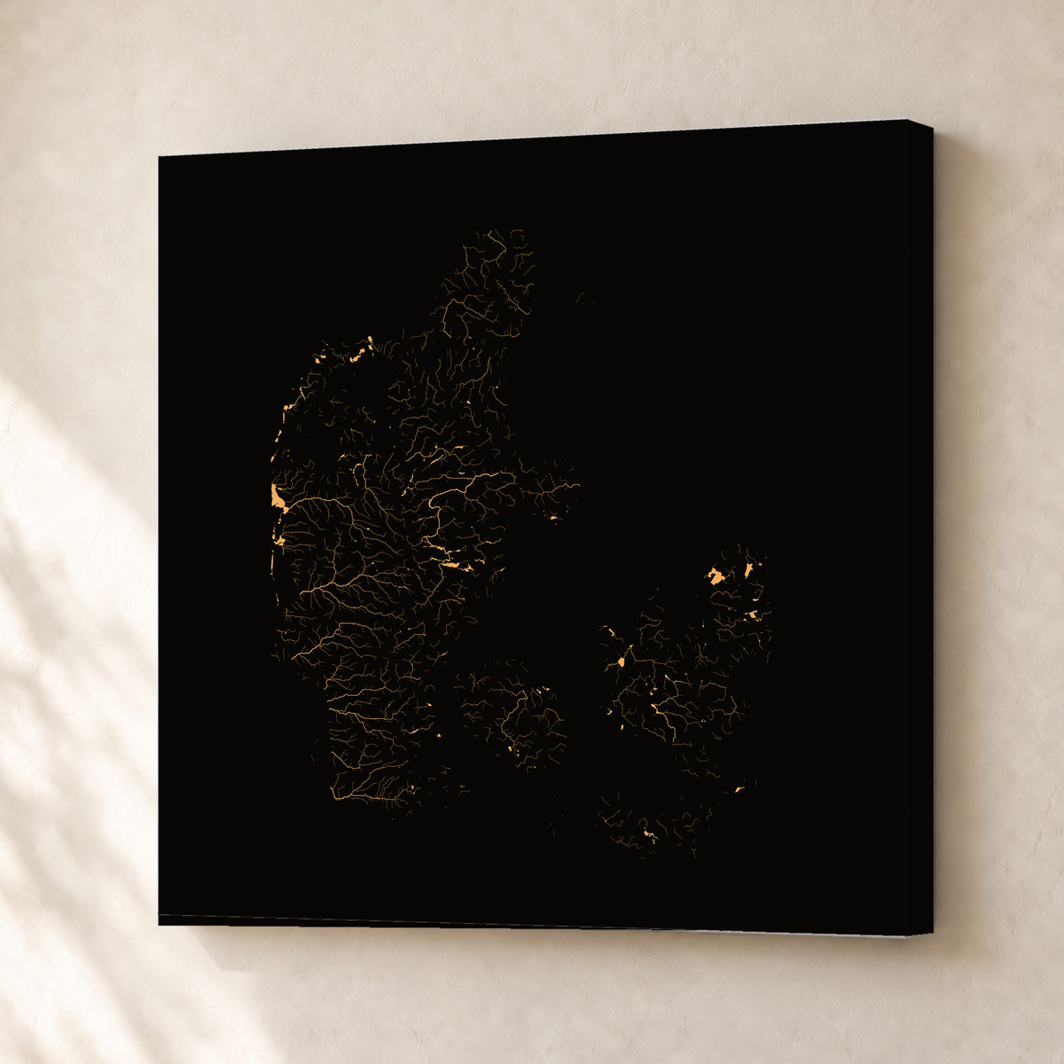 Beautiful Rivers — Dinamarca — Cobre, Canvas · 30 × 30 cm, Sem margem