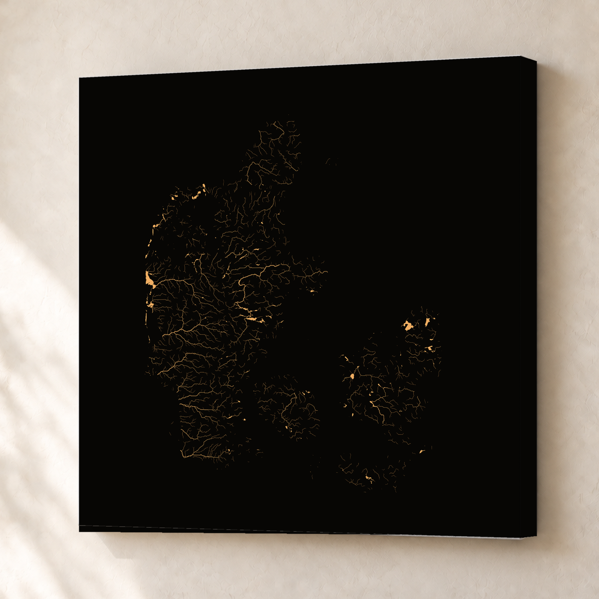 Beautiful Rivers — Dinamarca — Cobre, Canvas · 76 × 76 cm, Sem margem