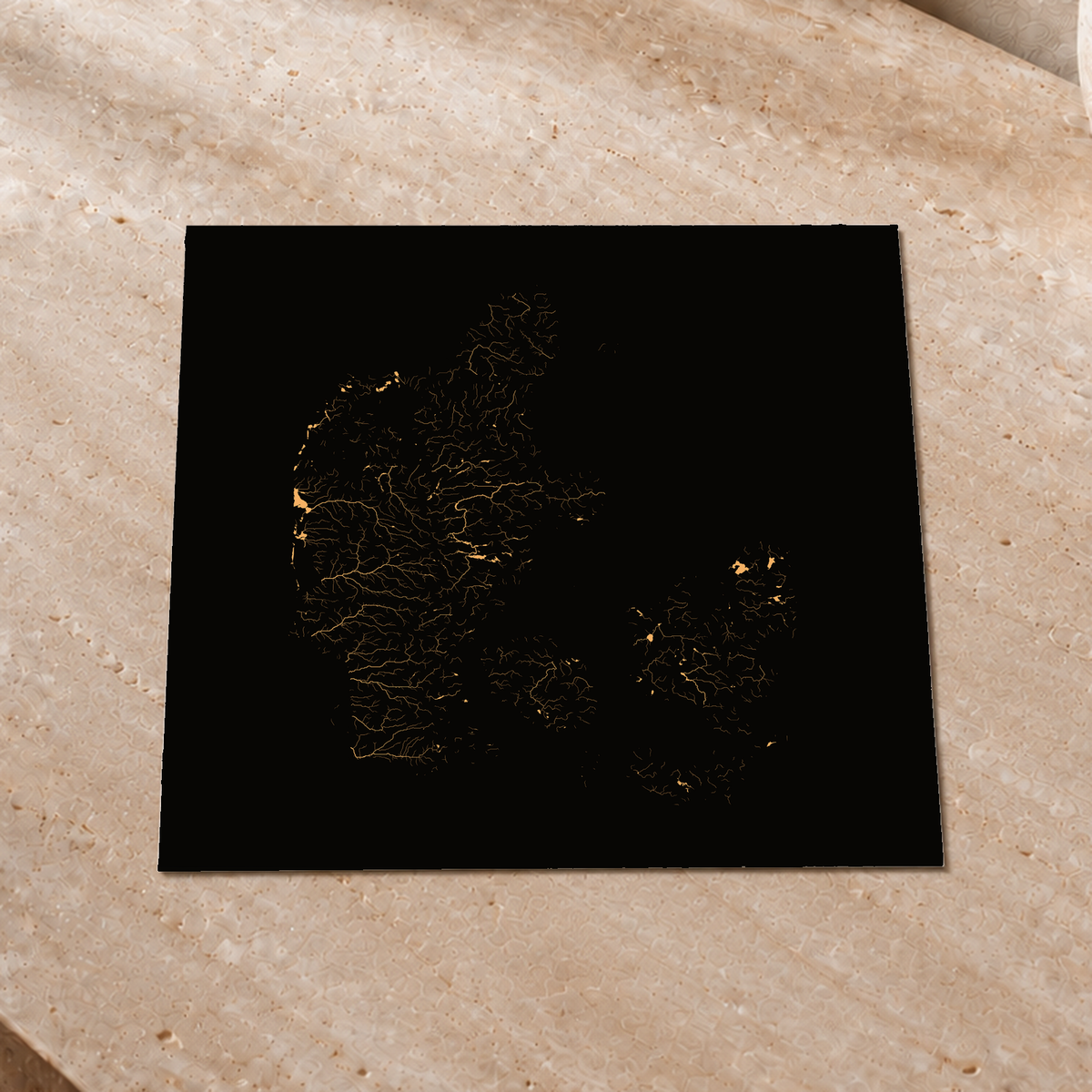 Beautiful Rivers — Dinamarca — Cobre, Impressão fine art · 30 × 30 cm, Sem margem