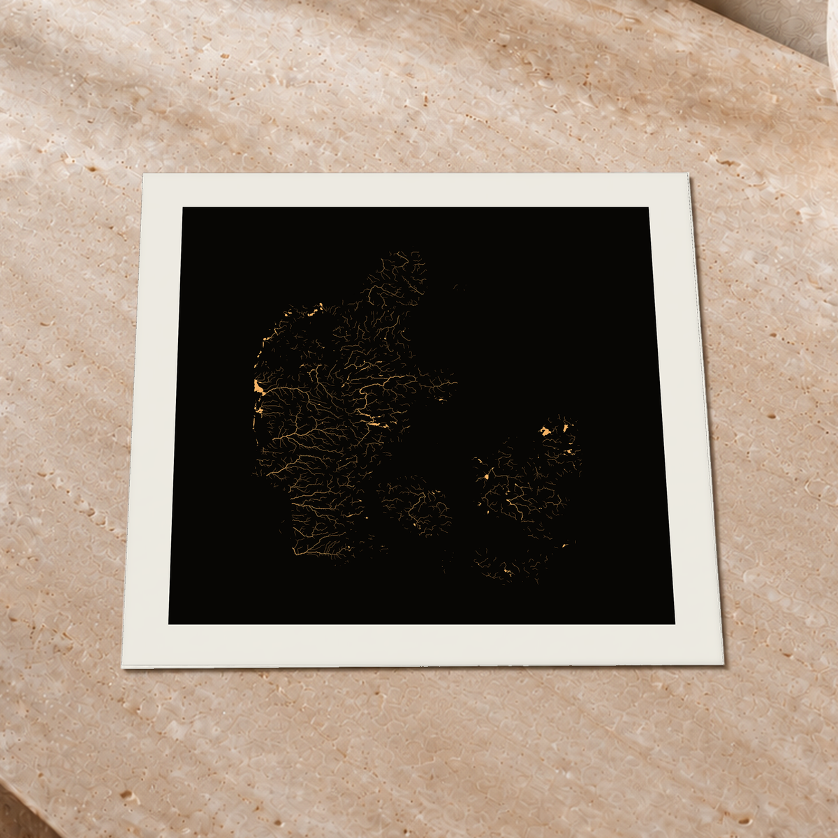 Beautiful Rivers — Dinamarca — Cobre, Impressão fine art · 30 × 30 cm, Margem branca