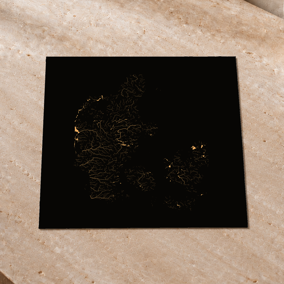 Beautiful Rivers — Dinamarca — Cobre, Impressão fine art · 50 × 50 cm, Sem margem