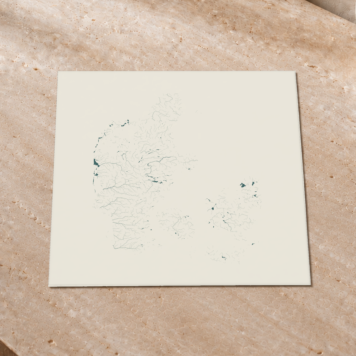 Beautiful Rivers — Dinamarca — Natural e luminosa, Impressão fine art · 50 × 50 cm, Sem margem