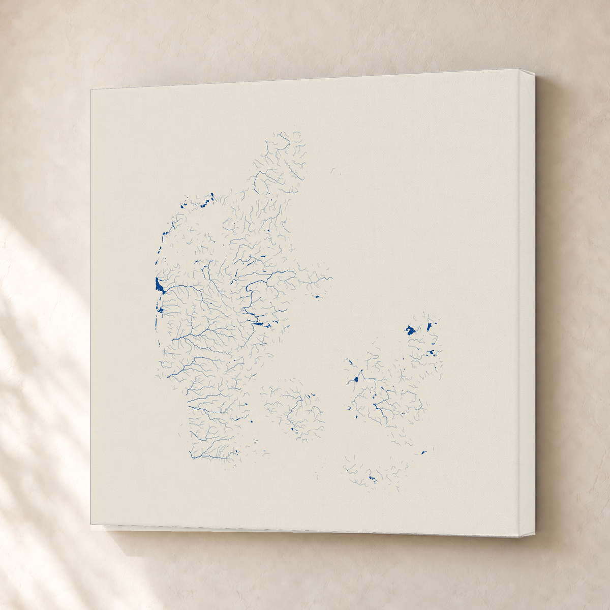 Beautiful Rivers — Dinamarca — Risografia, Canvas · 30 × 30 cm, Sem margem