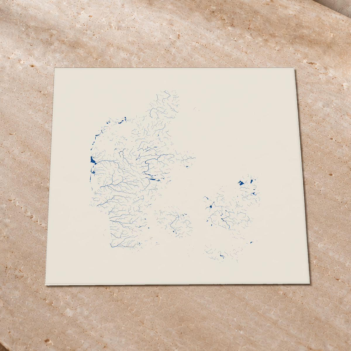 Beautiful Rivers — Dinamarca — Risografia, Impressão fine art · 76 × 76 cm, Sem margem