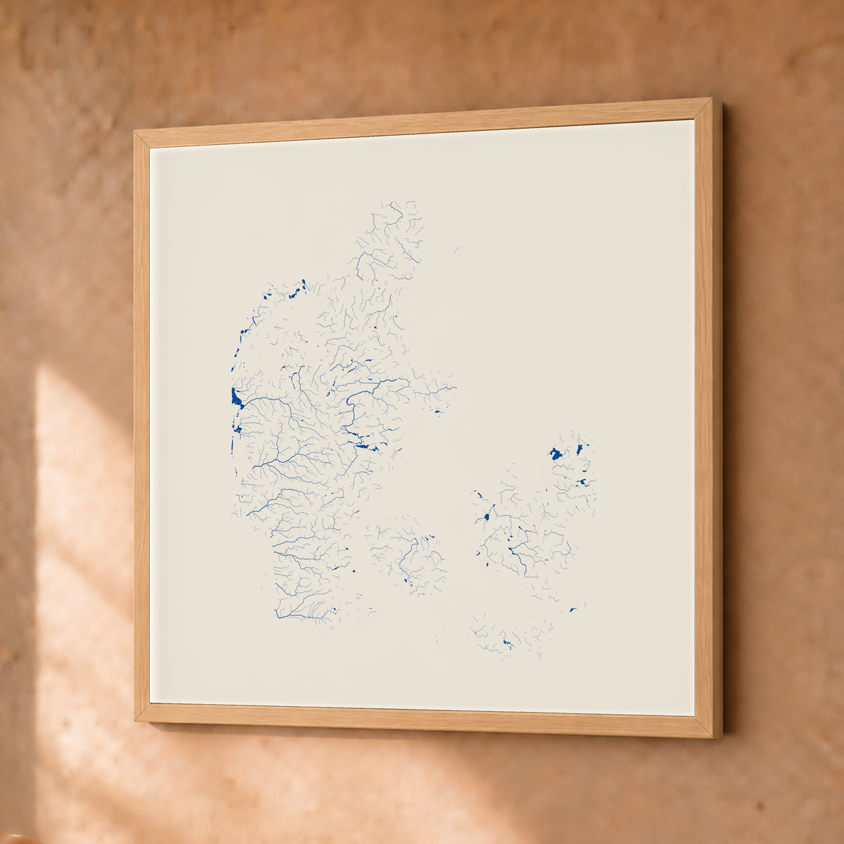 Beautiful Rivers — Dinamarca — Risografia, Fine art emoldurado · 30 × 30 cm, Natural · Sem margem