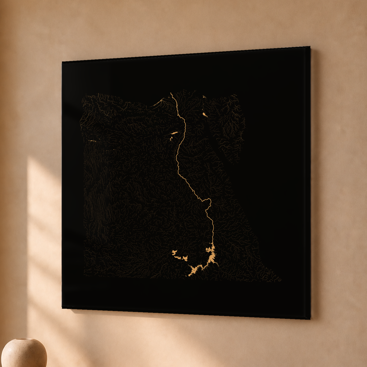 Beautiful Rivers — Egito — Cobre, Acrílico · 50 × 50 cm, Sem margem