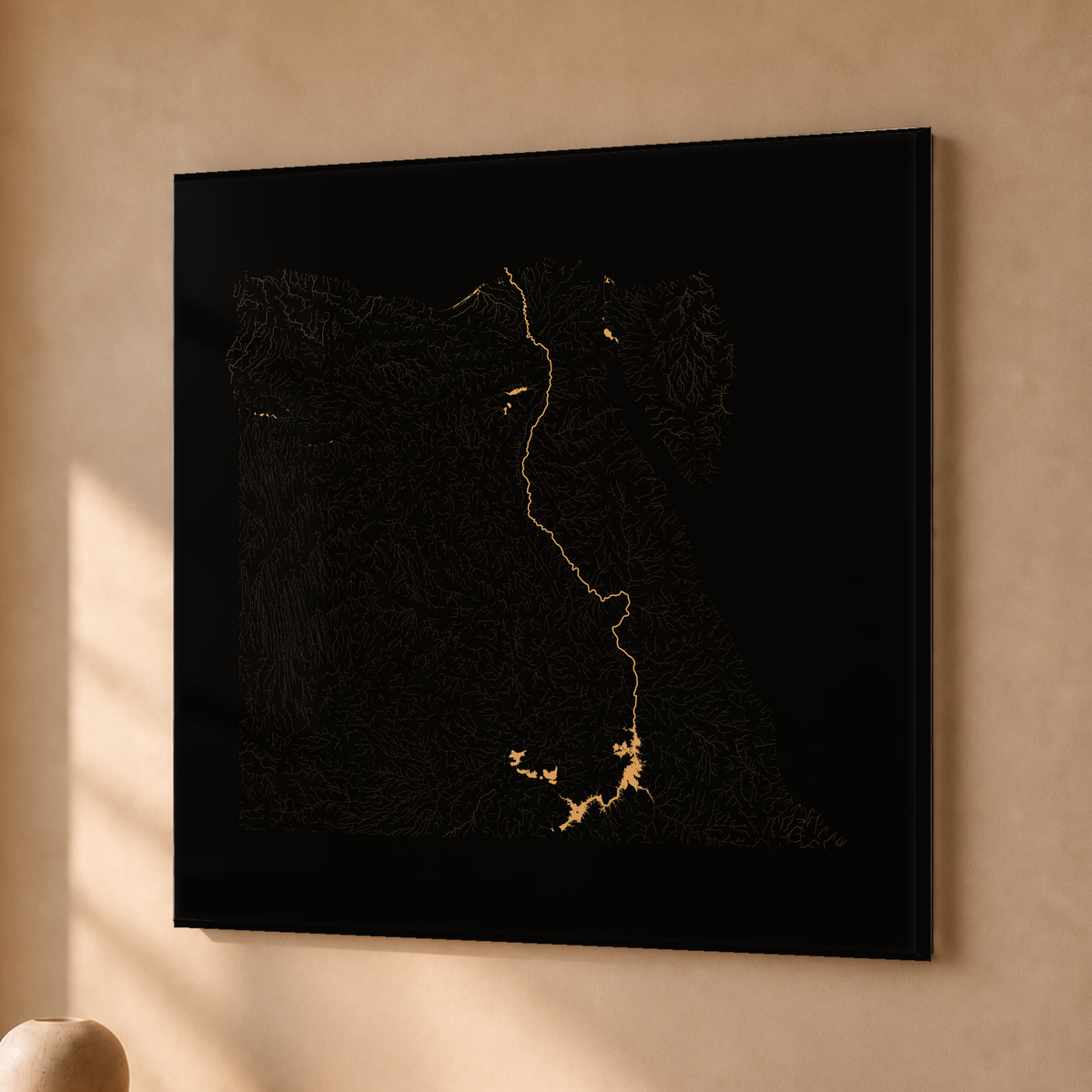 Beautiful Rivers — Egito — Cobre, Acrílico · 76 × 76 cm, Sem margem