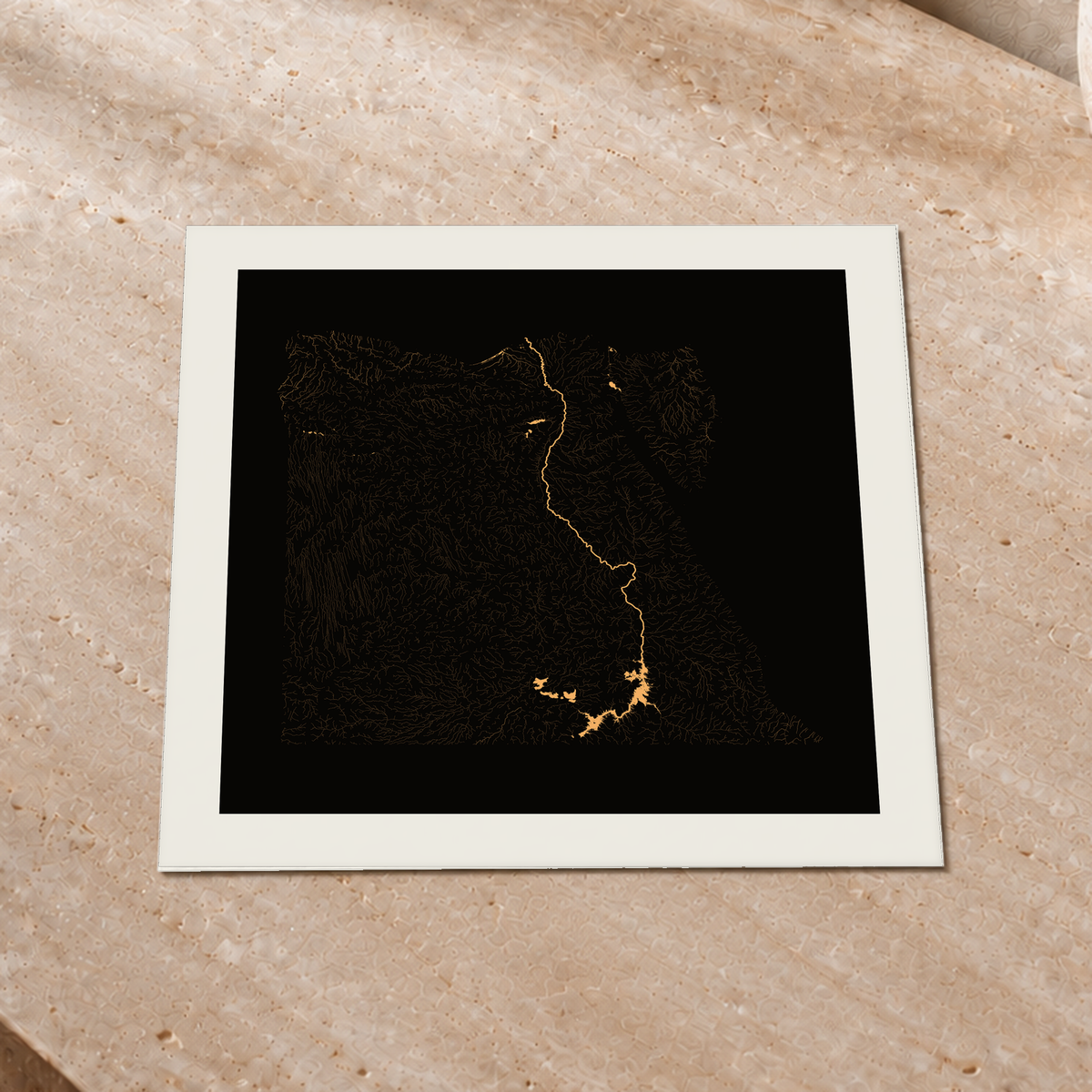 Beautiful Rivers — Egito — Cobre, Impressão fine art · 30 × 30 cm, Margem branca