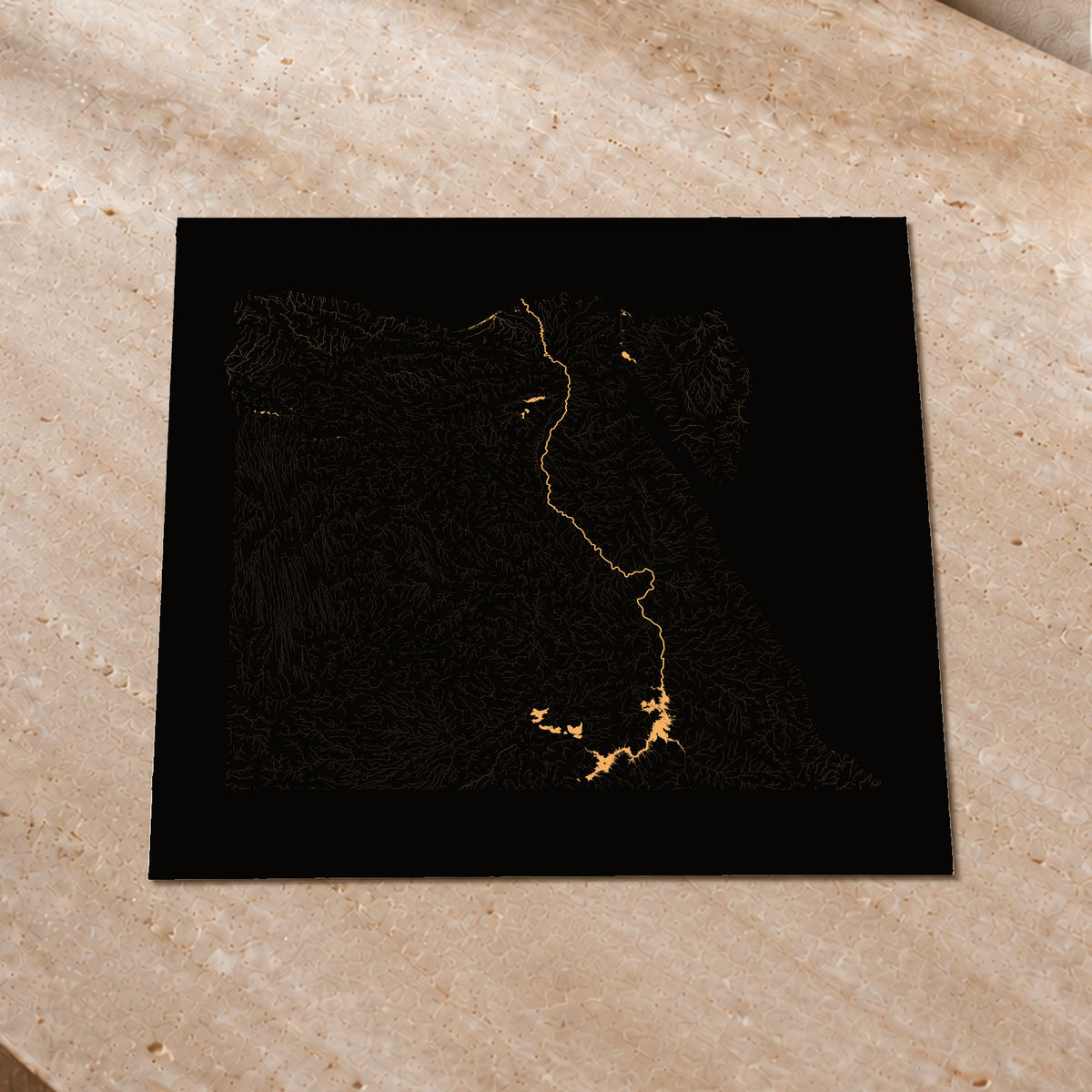 Beautiful Rivers — Egito — Cobre, Impressão fine art · 50 × 50 cm, Sem margem