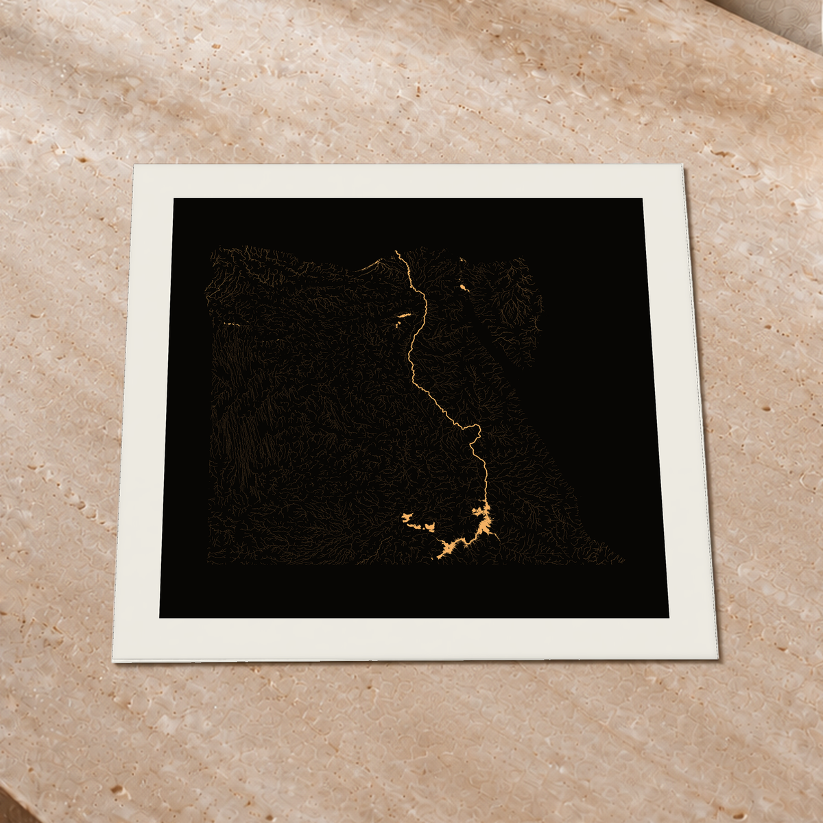 Beautiful Rivers — Egito — Cobre, Impressão fine art · 50 × 50 cm, Margem branca