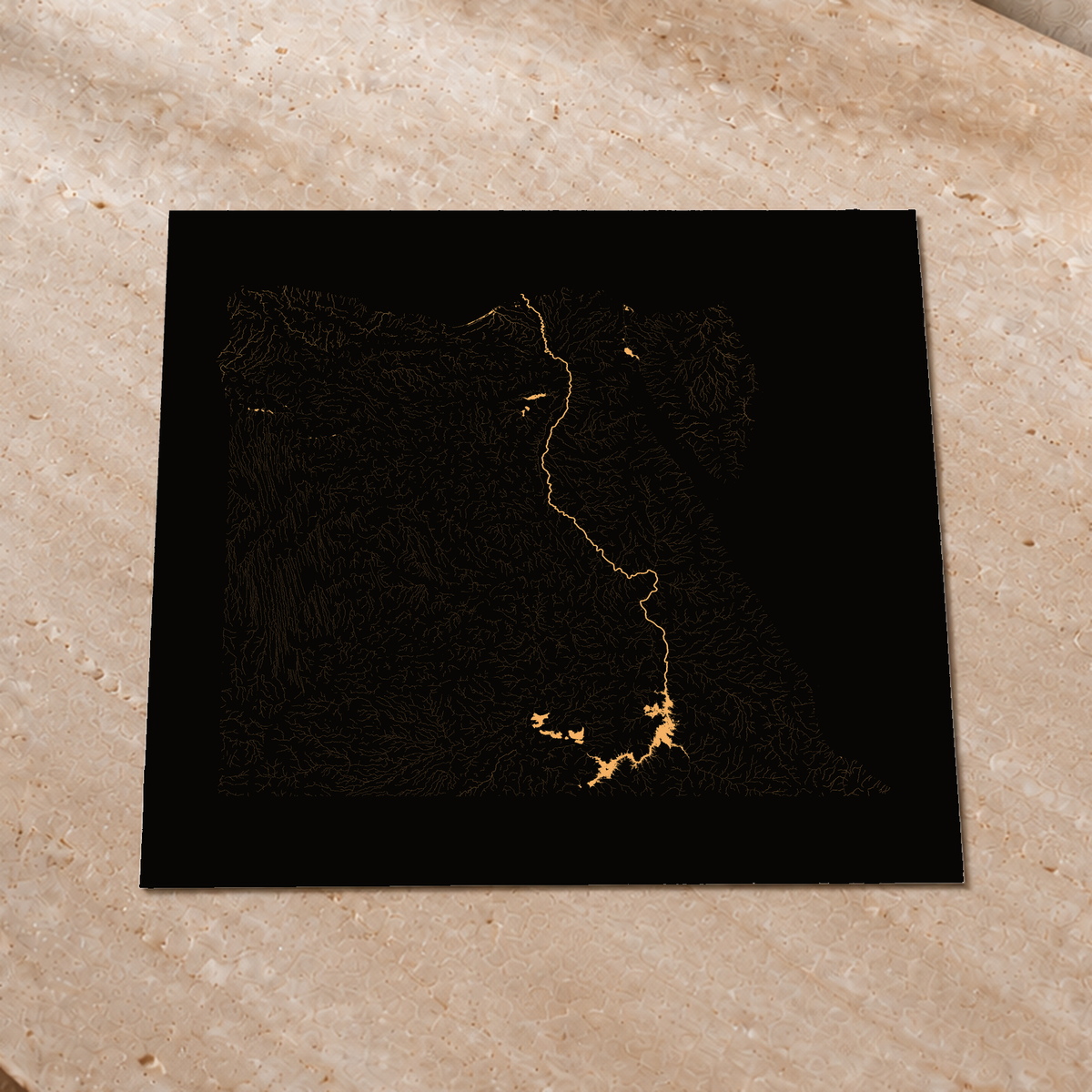 Beautiful Rivers — Egito — Cobre, Impressão fine art · 76 × 76 cm, Sem margem