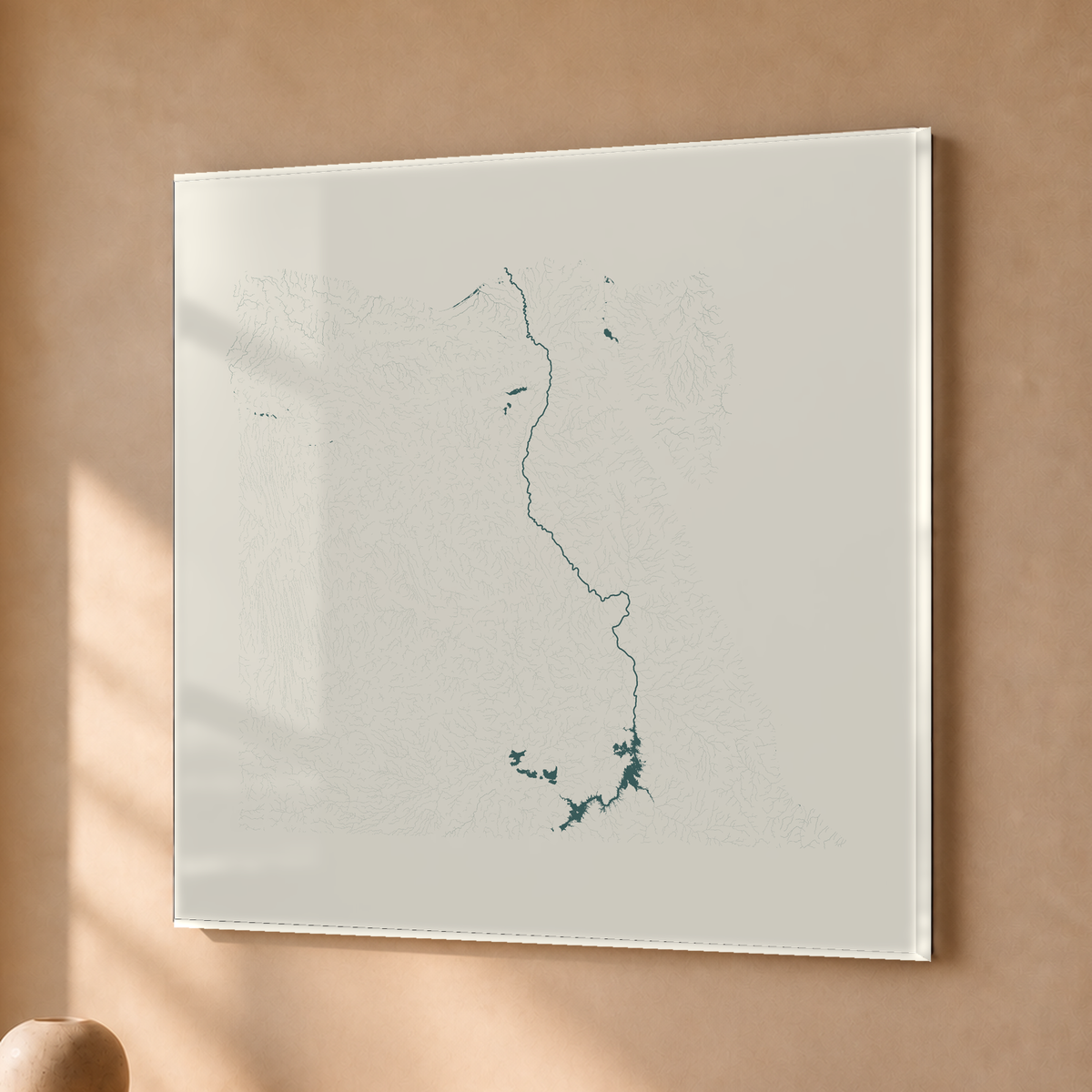 Beautiful Rivers — Egito — Natural e luminosa, Acrílico · 76 × 76 cm, Sem margem