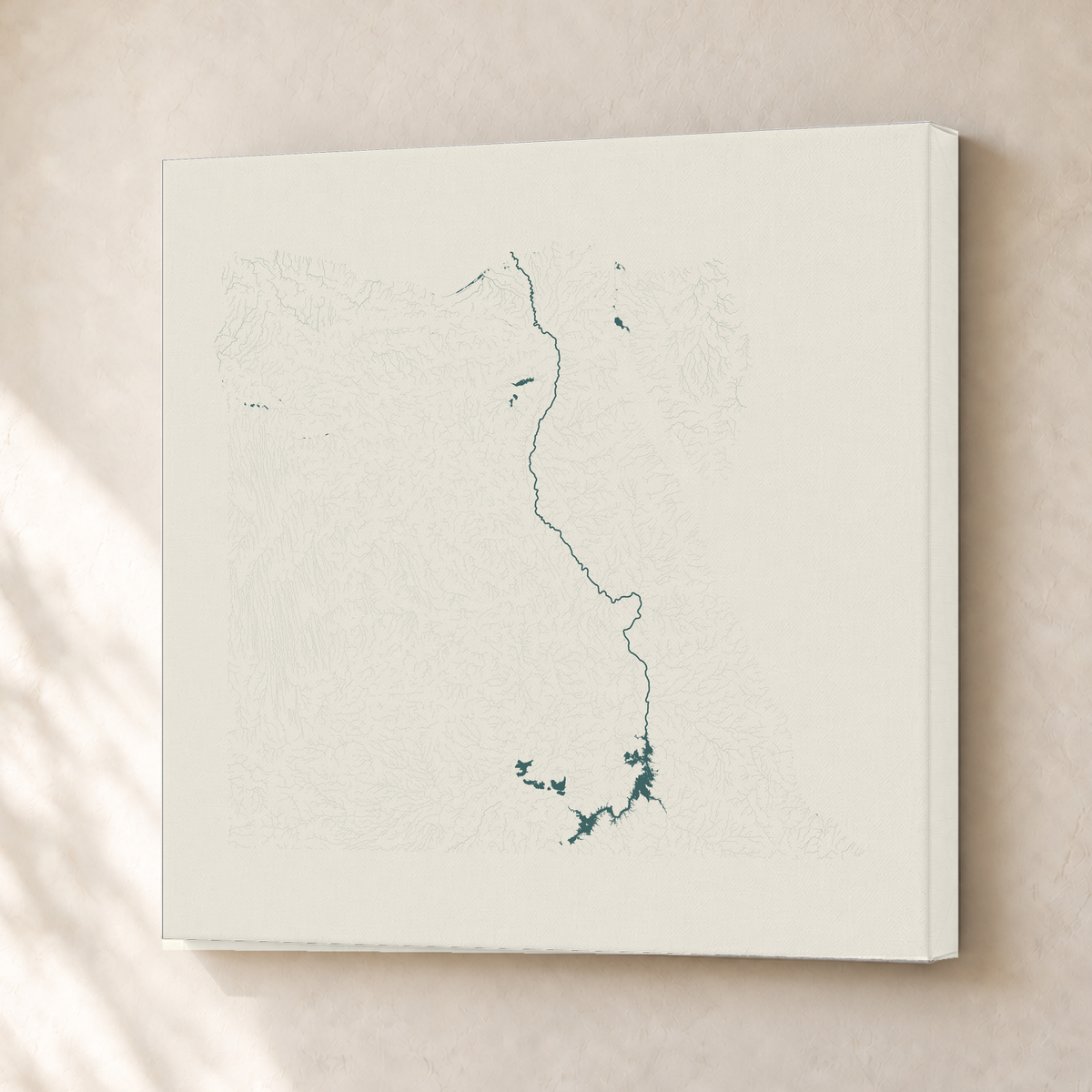 Beautiful Rivers — Egito — Natural e luminosa, Canvas · 30 × 30 cm, Sem margem