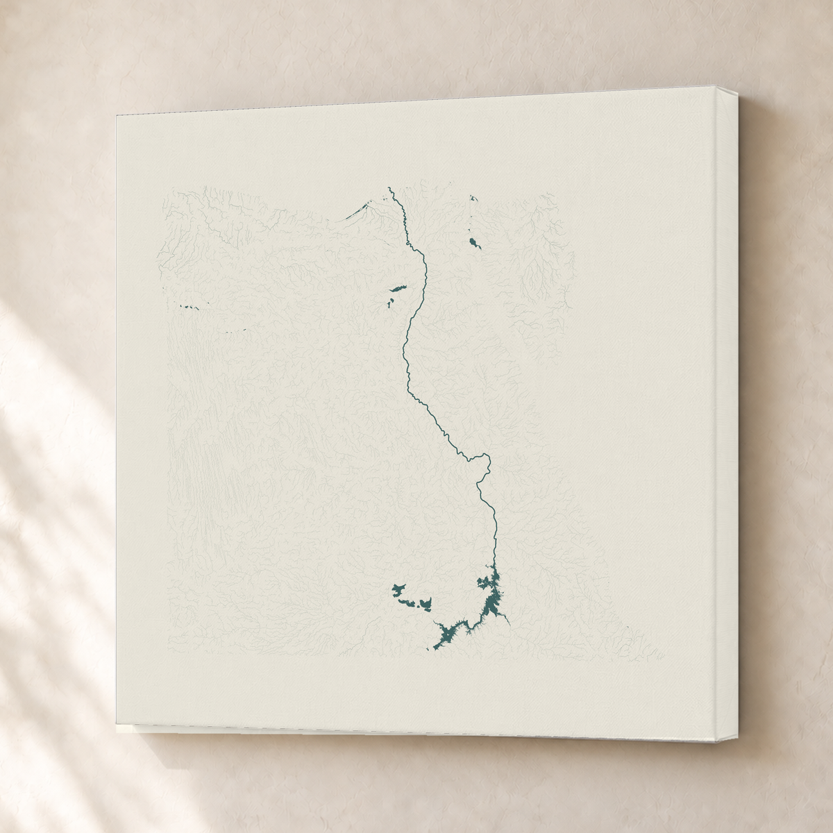 Beautiful Rivers — Egito — Natural e luminosa, Canvas · 50 × 50 cm, Sem margem