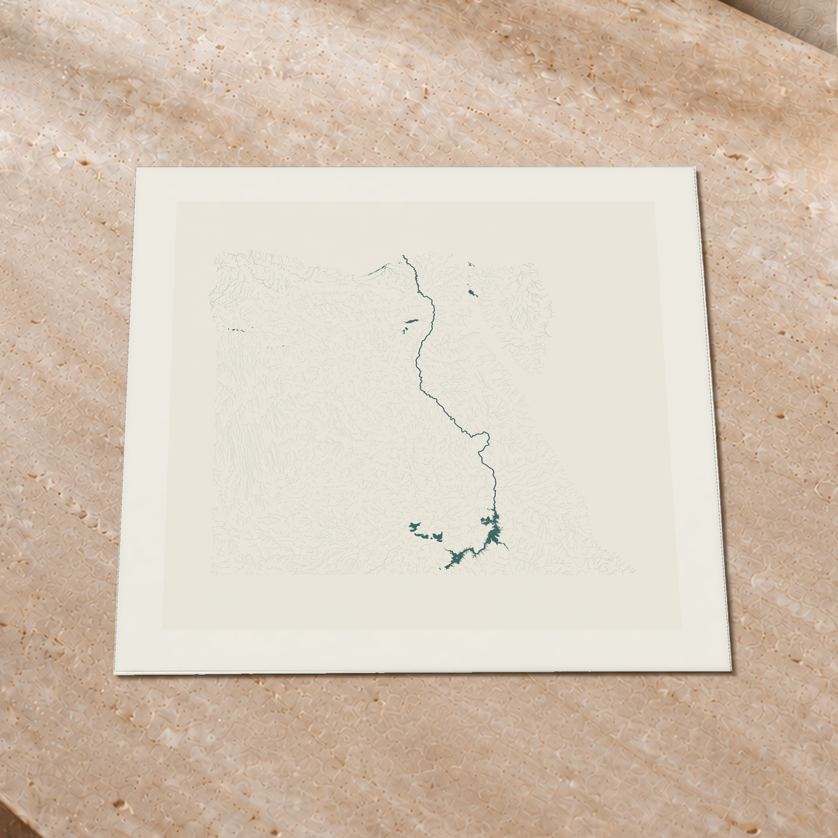 Beautiful Rivers — Egito — Natural e luminosa, Impressão fine art · 50 × 50 cm, Margem branca