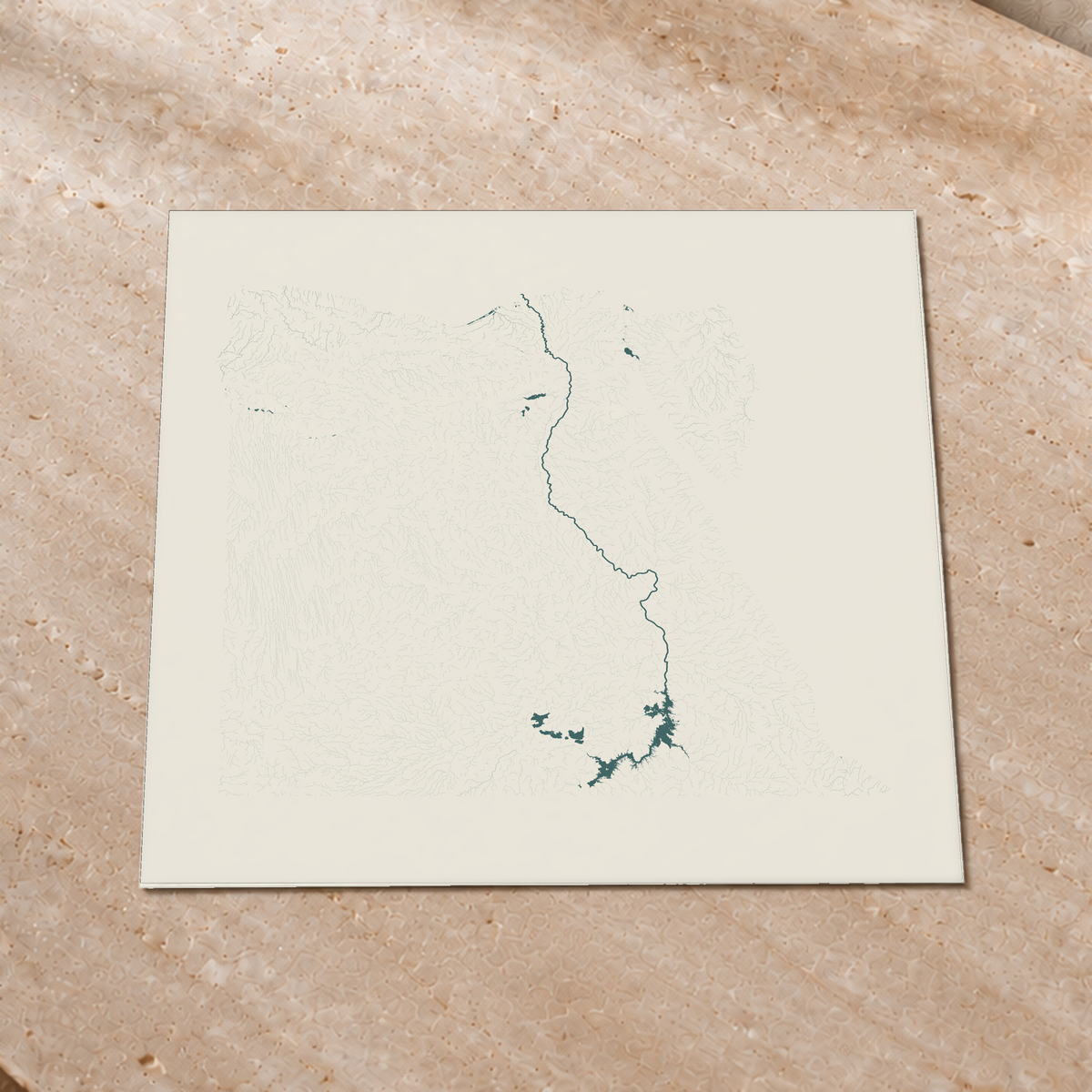 Beautiful Rivers — Egito — Natural e luminosa, Impressão fine art · 76 × 76 cm, Sem margem