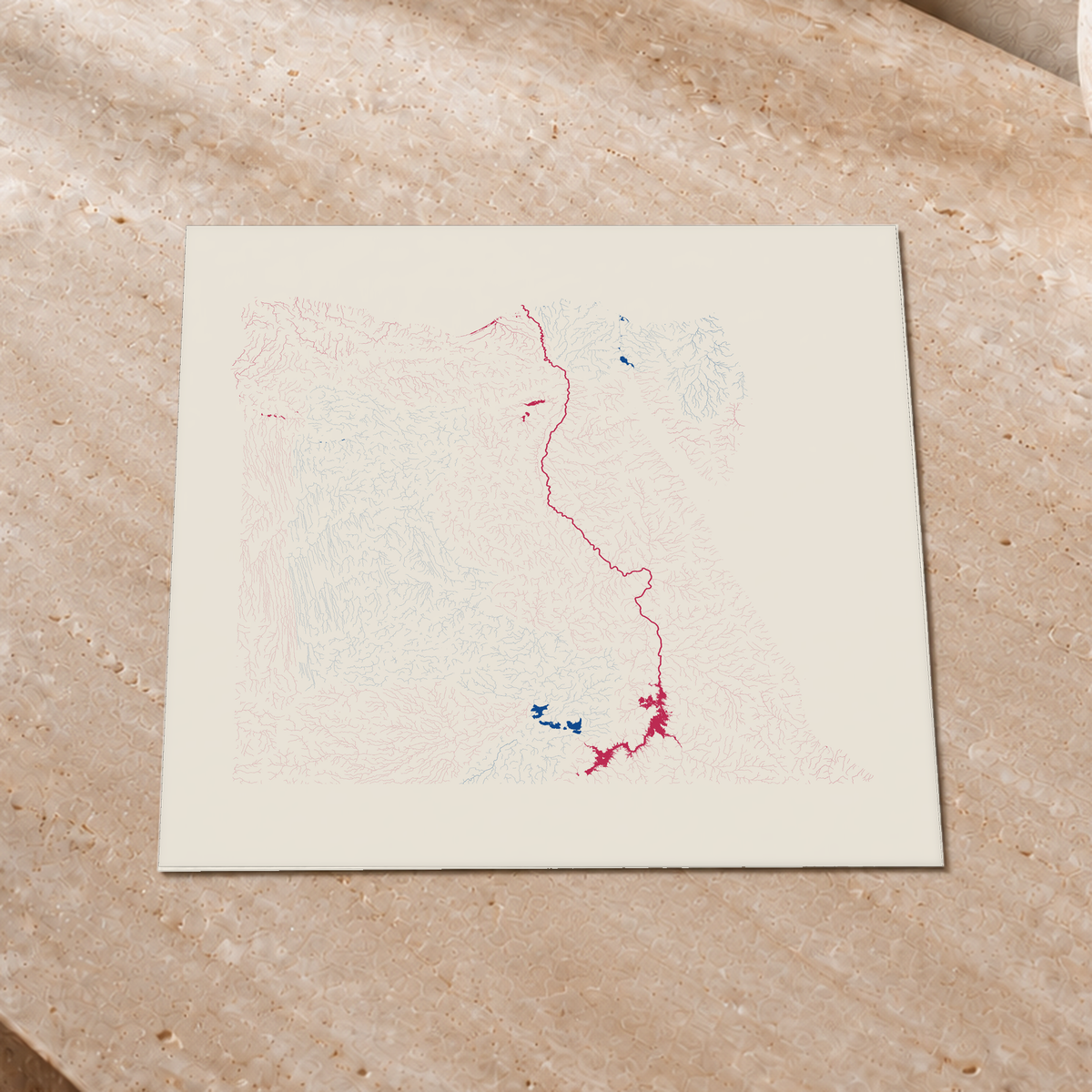 Beautiful Rivers — Egito — Risografia, Impressão fine art · 30 × 30 cm, Sem margem