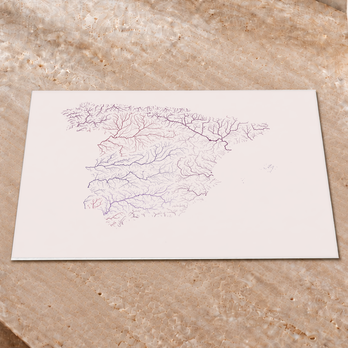 Beautiful Rivers — Espanha — Ameixa e rosé, Impressão fine art · 45 × 60 cm, Sem margem