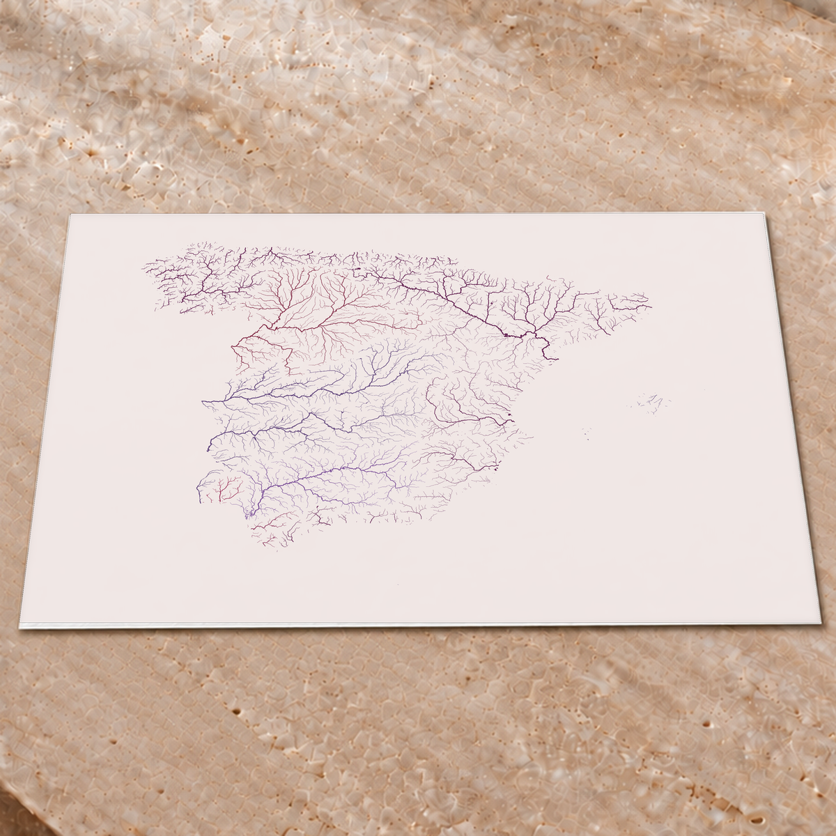Beautiful Rivers — Espanha — Ameixa e rosé, Impressão fine art · 60 × 80 cm, Sem margem