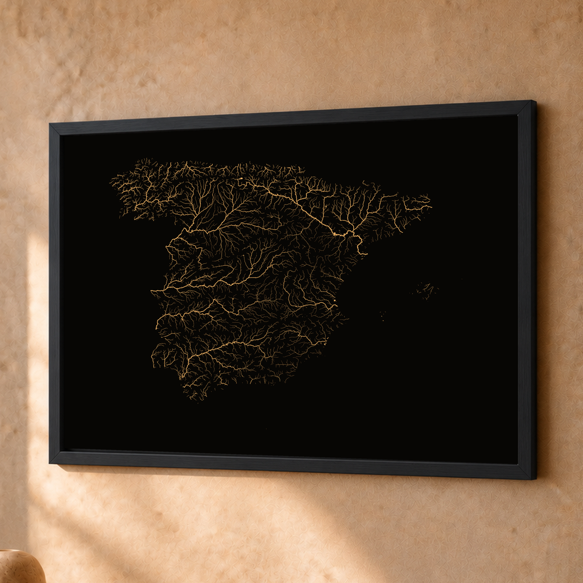 Beautiful Rivers — Espanha — Cobre, Fine art emoldurado · 30 × 40 cm, Preto · Sem margem
