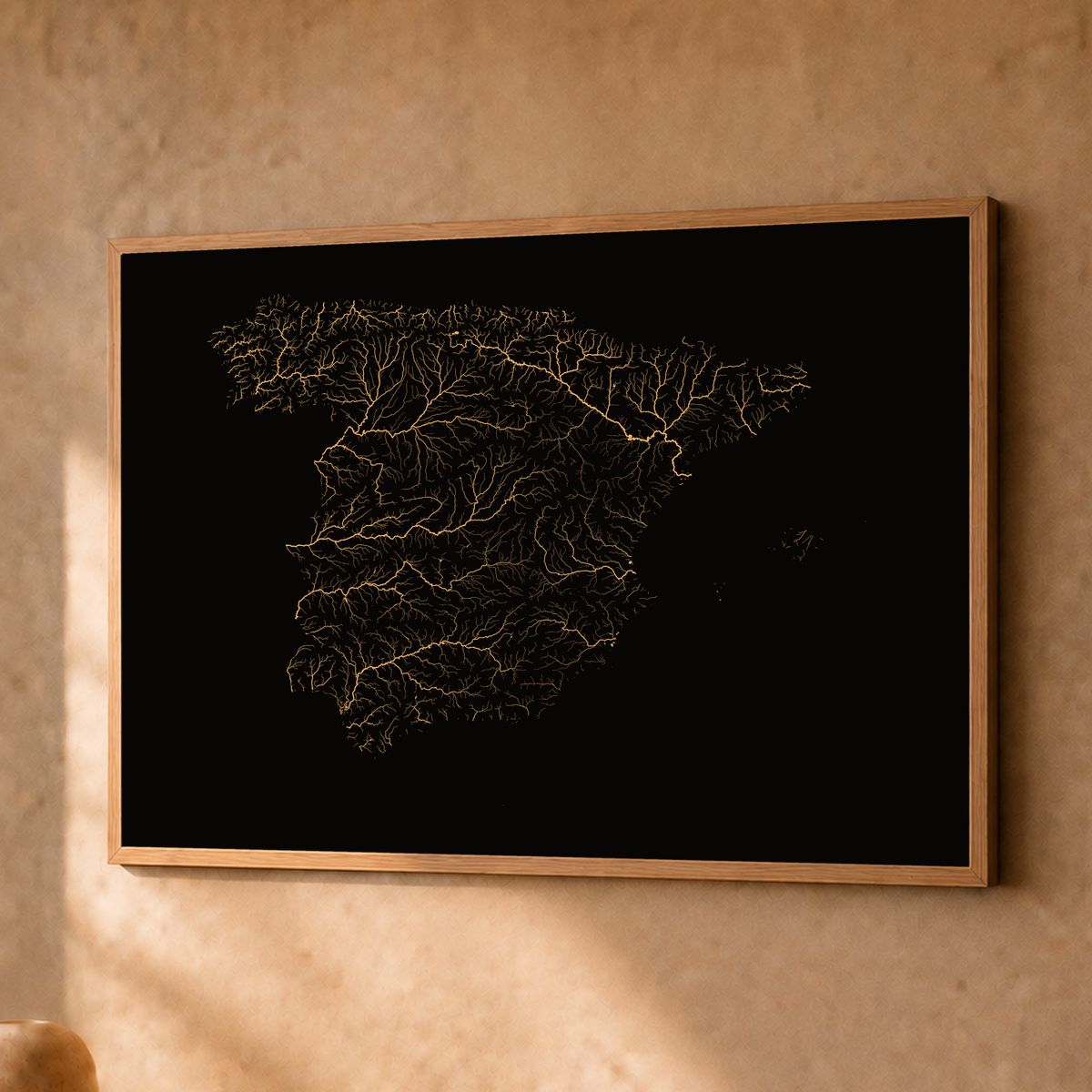 Beautiful Rivers — Espanha — Cobre, Fine art emoldurado · 30 × 40 cm, Natural · Sem margem