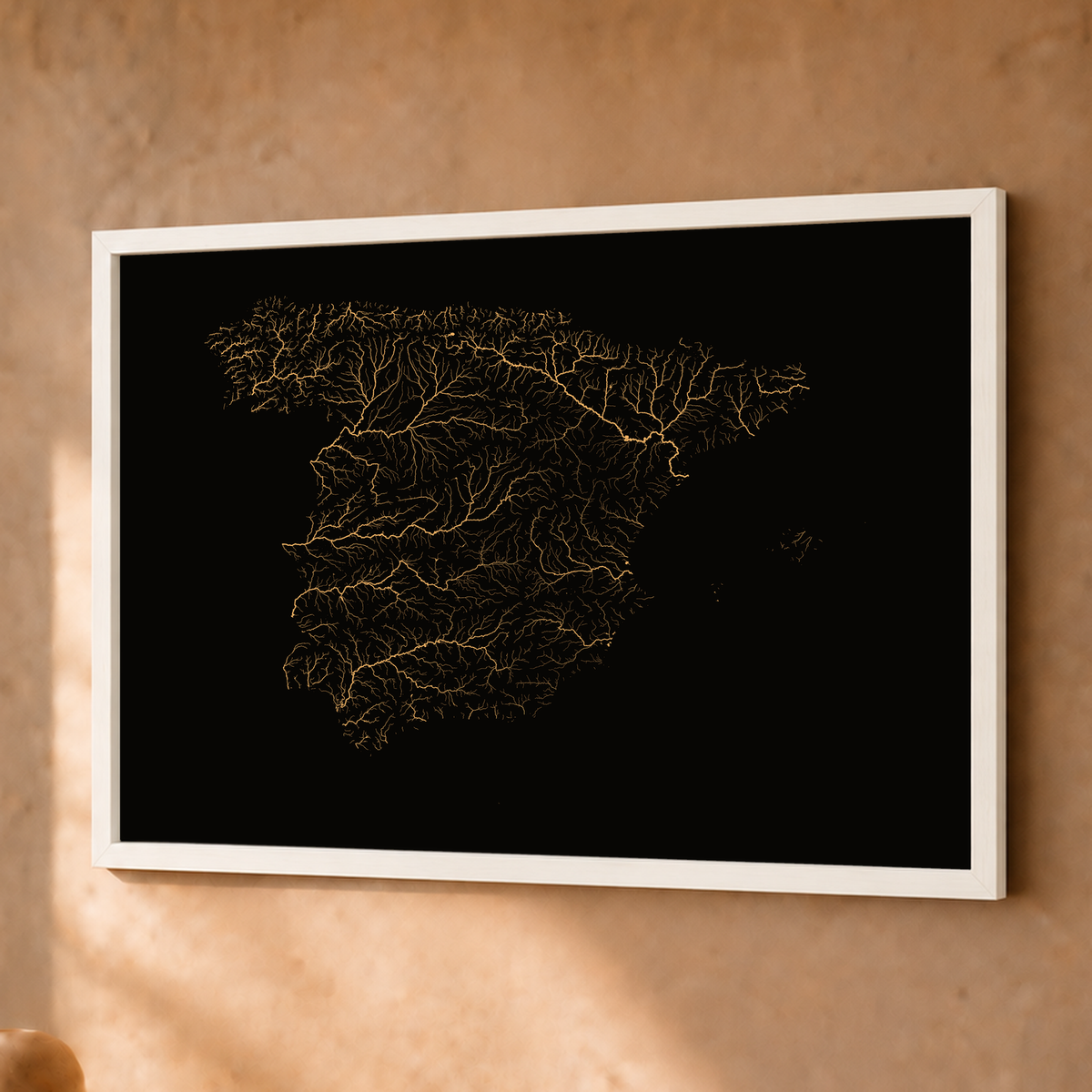 Beautiful Rivers — Espanha — Cobre, Fine art emoldurado · 30 × 40 cm, Branco · Sem margem