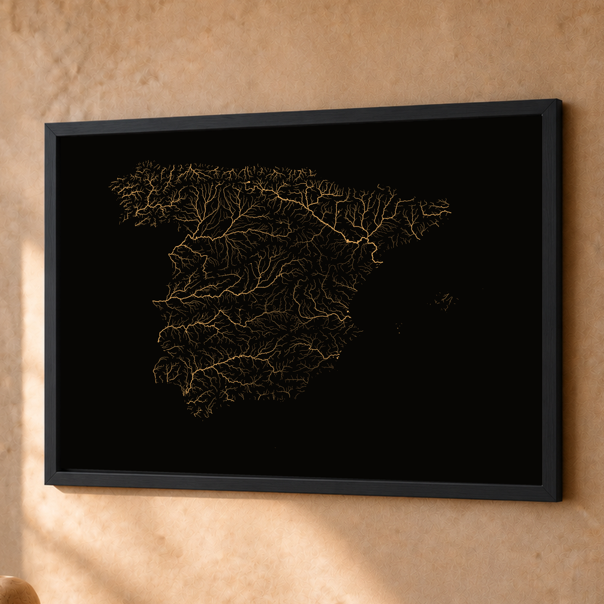 Beautiful Rivers — Espanha — Cobre, Fine art emoldurado · 45 × 60 cm, Preto · Sem margem