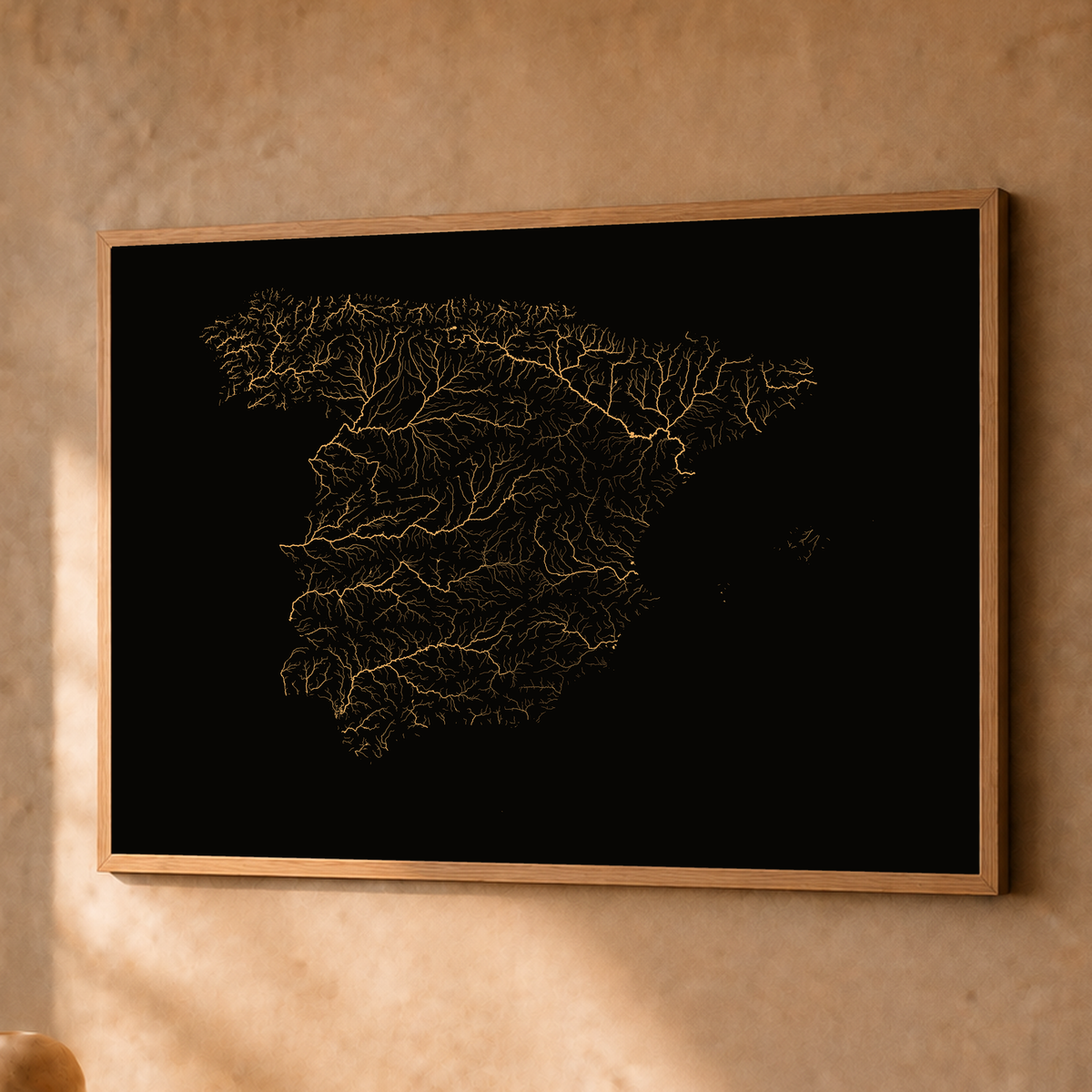Beautiful Rivers — Espanha — Cobre, Fine art emoldurado · 45 × 60 cm, Natural · Sem margem