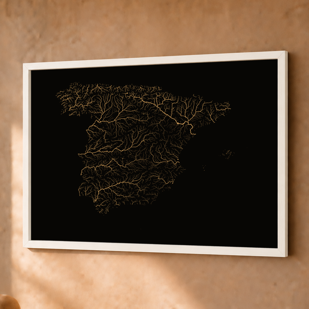 Beautiful Rivers — Espanha — Cobre, Fine art emoldurado · 45 × 60 cm, Branco · Sem margem